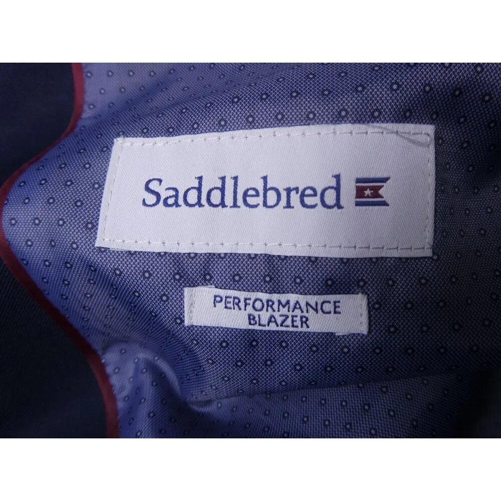 Saddlebred Men's Navy Blue Performance Blazer‎ Size 52R